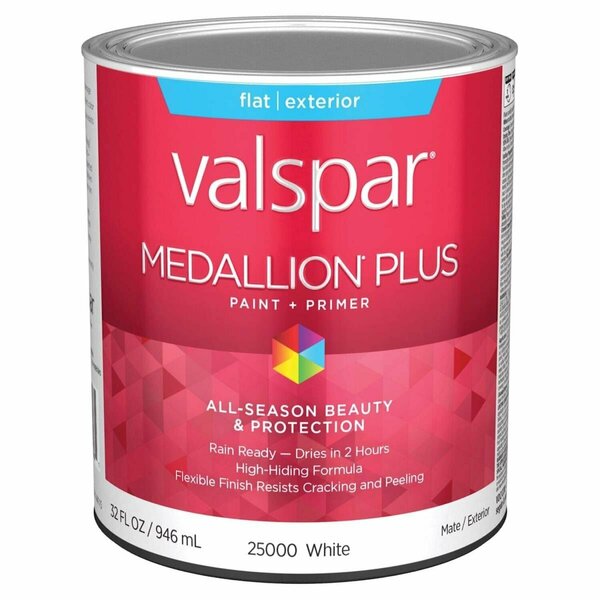 Valspar 1 qt. Medallion Acrylic Latex House Trim Paint & Primer, White 028.0025000.005